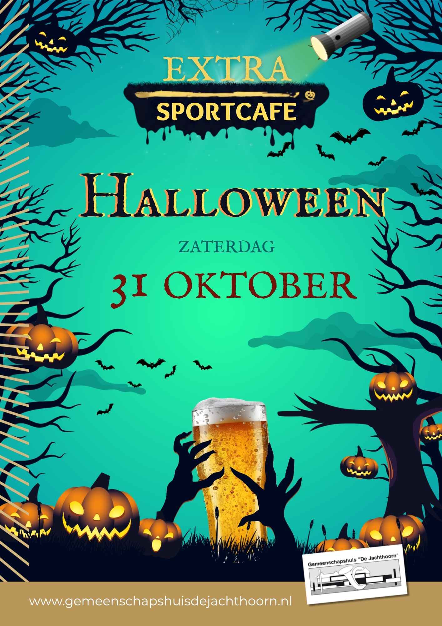 jachthoorn extra sportcafé met halloween a3 31okt26