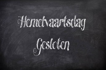 gesloten met hemelvaartsdag