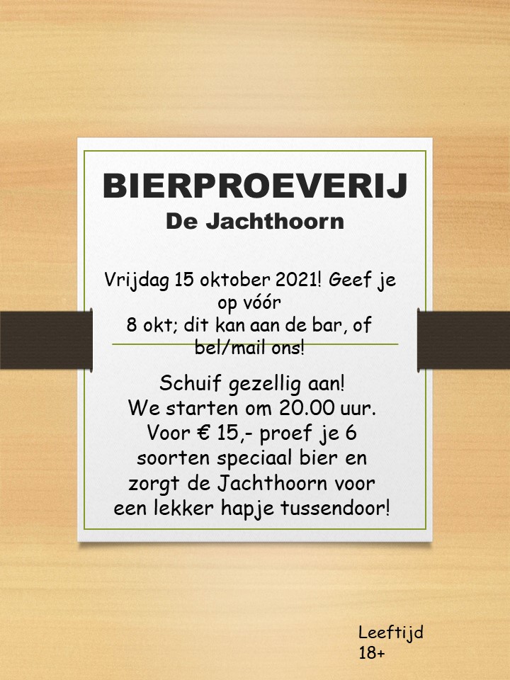 poster bierproeverij okt 2021