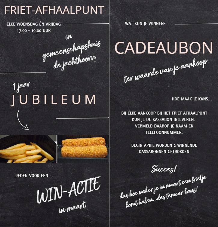 win actie friet afhaalpunt