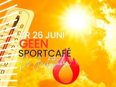 GEEN Sportcafé op 26 juni