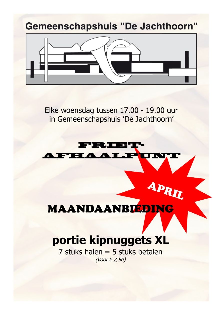 friet afhaalpunt maandaanbieding april