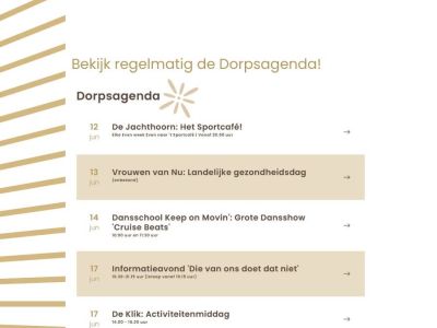 Bekijk regelmatig de Dorpsagenda
