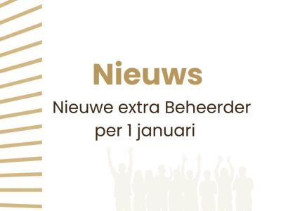 Extra nieuwe beheerder per 1 januari